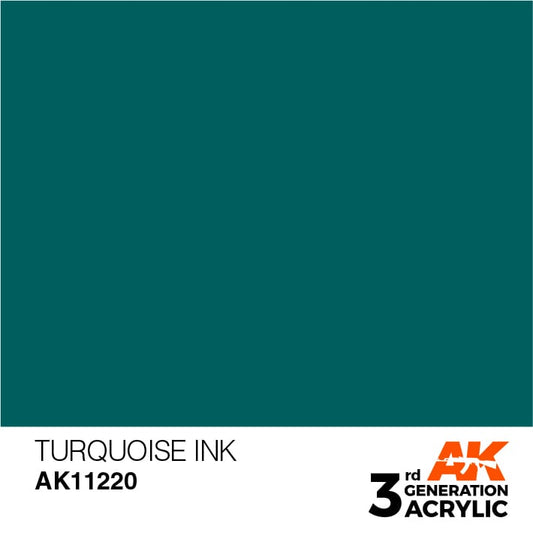 AK-11220 AK Interactive 3G Acrylic Turquoise INK 17ml