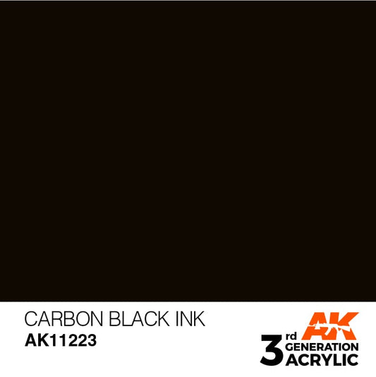 AK-11223 AK Interactive 3G Acrylic Carbon Black INK 17ml