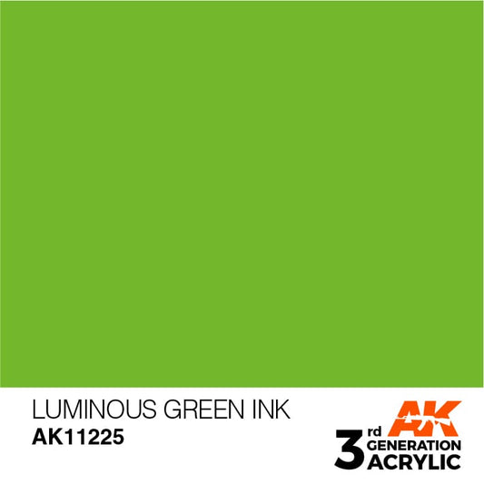 AK-11225 AK Interactive 3G Acrylic Luminous Green INK 17ml