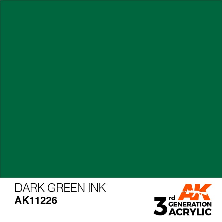 AK-11226 AK Interactive 3G Acrylic Dark Green INK 17ml