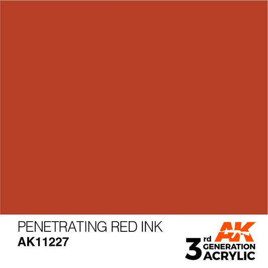 AK-11227 AK Interactive 3G Acrylic Penetrating Red INK 17ml