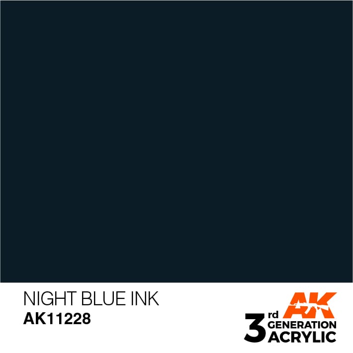 AK-11228 AK Interactive 3G Acrylic Night Blue INK 17ml