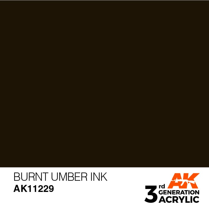 AK-11229 AK Interactive 3G Acrylic Burnt Umber INK 17ml