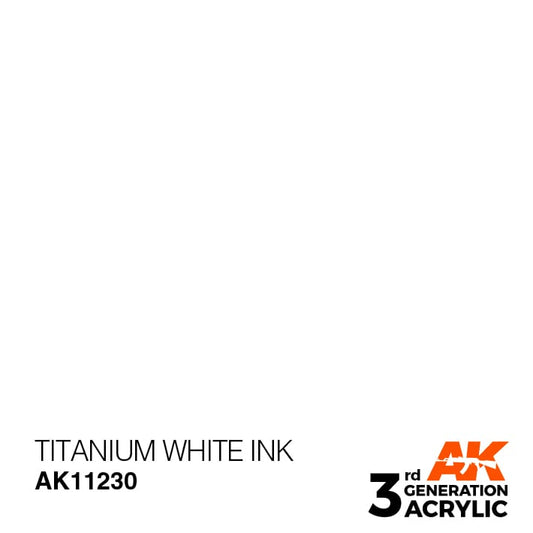 AK-11230 AK Interactive 3G Acrylic Titanium White INK 17ml