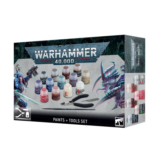 Warhammer 40K Paints + Tools Set (Jpn/Eng/Sim+Tra Chinese) - 戰鎚40K+工具套裝