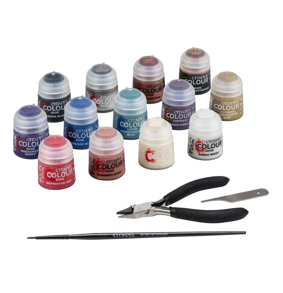 Warhammer 40K Paints + Tools Set (Jpn/Eng/Sim+Tra Chinese) - 戰鎚40K+工具套裝