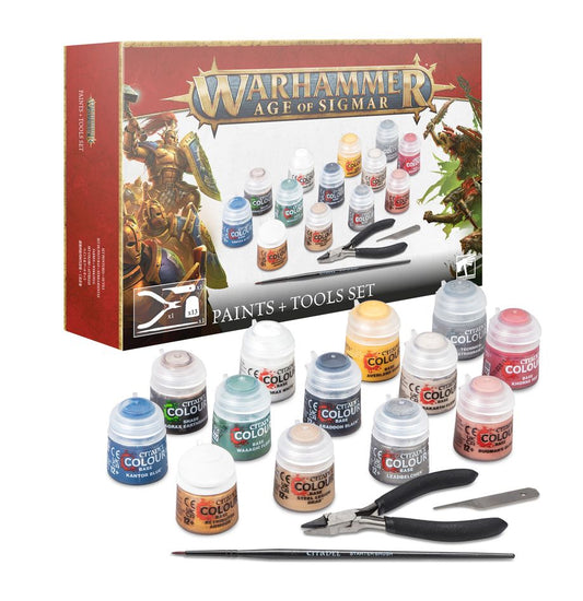 Age of Sigmar: Paints + Tools Set - 戰鎚西格瑪時代：顏料工具套裝