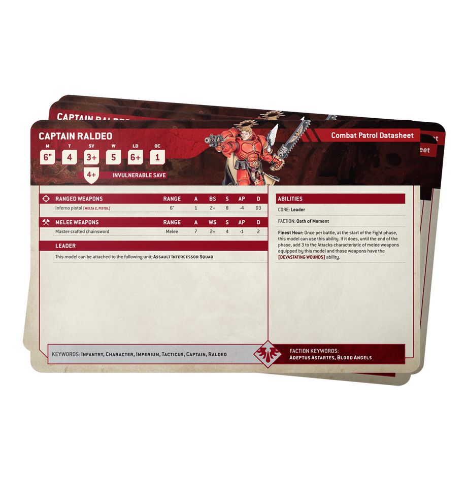 Blood Angels: Datasheet Cards (Chinese) - 數據卡：聖血天使(簡中版)