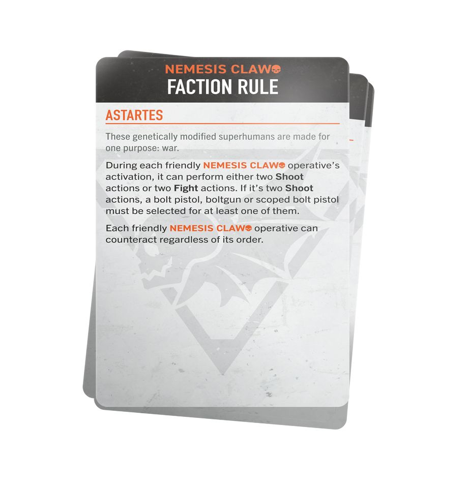 Kill Team: Nemesis Claw Datacards (English)