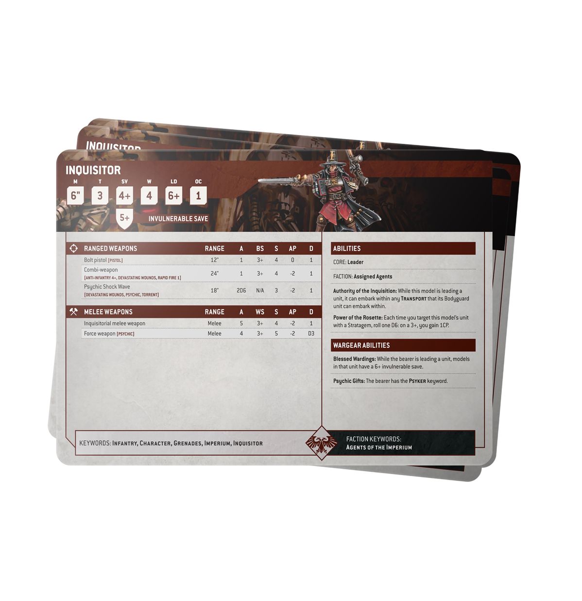 Imperial Agents: Datasheet Cards (English) - 數據卡：帝國特勤(英文版)