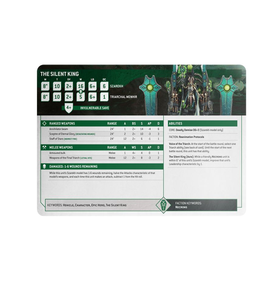 Necrons: Datasheet Cards (Chinese) - 太空死靈數據卡(簡中版)