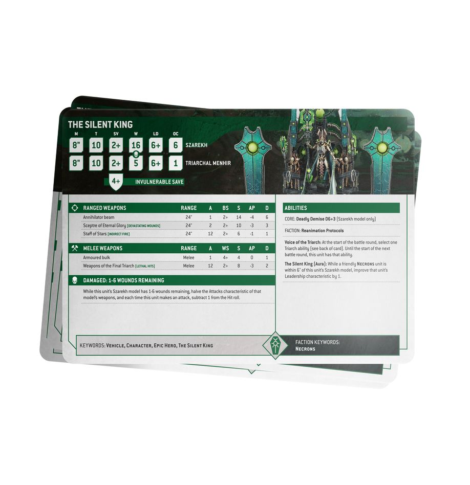 Necrons: Datasheet Cards (Chinese) - 太空死靈數據卡(簡中版)