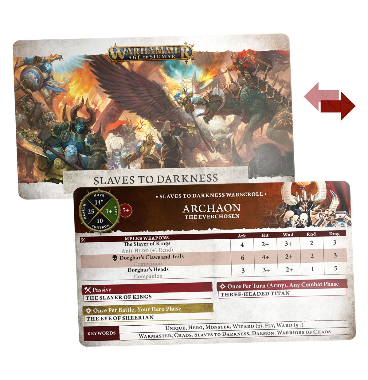 Slaves to Darkness: Warscroll Cards (English) - 戰爭卷軸卡片：黑暗之奴(英文版)