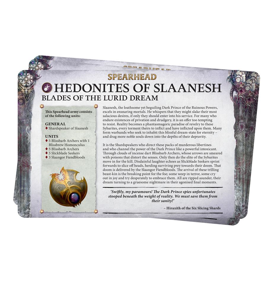 Faction Pack: Hedonites of Slaanesh (Chinese) - 陣營卡包：色孽慾魔(簡中版)