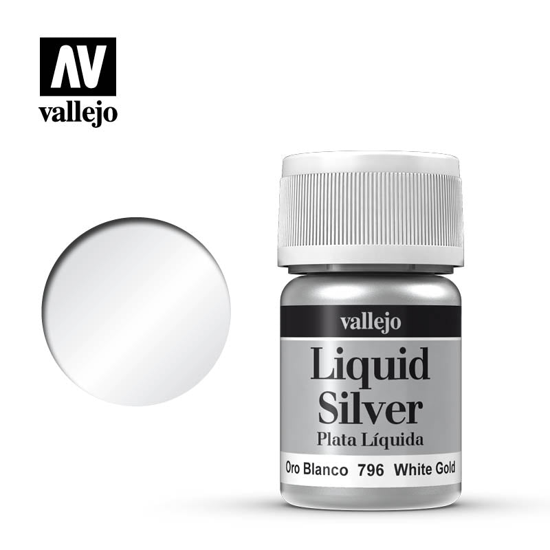 液態金屬 Liquid Gold - 70796 - 白金色 White Gold (Alcohol Based) - 35 ml.