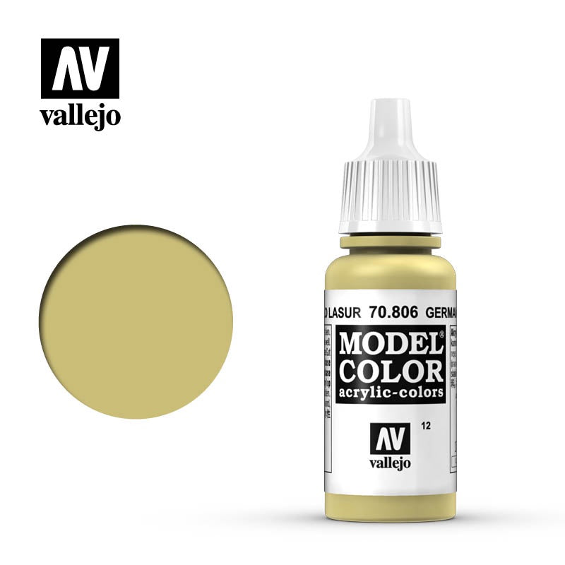 模型色彩 Model Color - 012 - 70806 - 德國黃色 German Yellow - 17 ml.