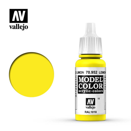 模型色彩 Model Color - 011 - 70952 - 檸檬黃色 Lemon Yellow - 17 ml.