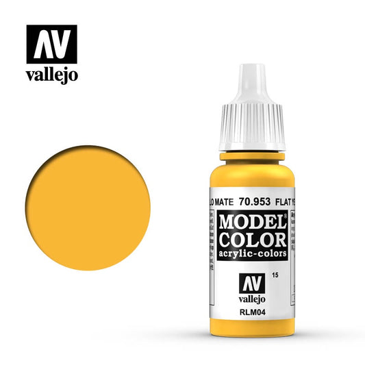 模型色彩 Model Color - 015 - 70953 - 平光黃色 Flat Yellow - 17 ml.