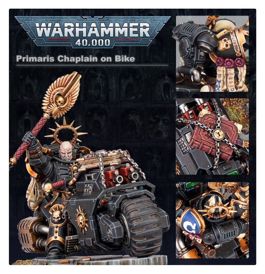 Space Marines: Primaris Chaplain On Bike - 騎摩托的星際戰士基因原體教士