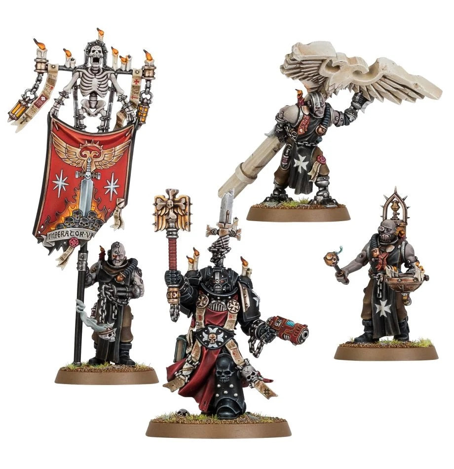 Black Templars: Chaplain Grimaldus & Retinue - 黑色聖堂格里瑪度斯教士及隨從