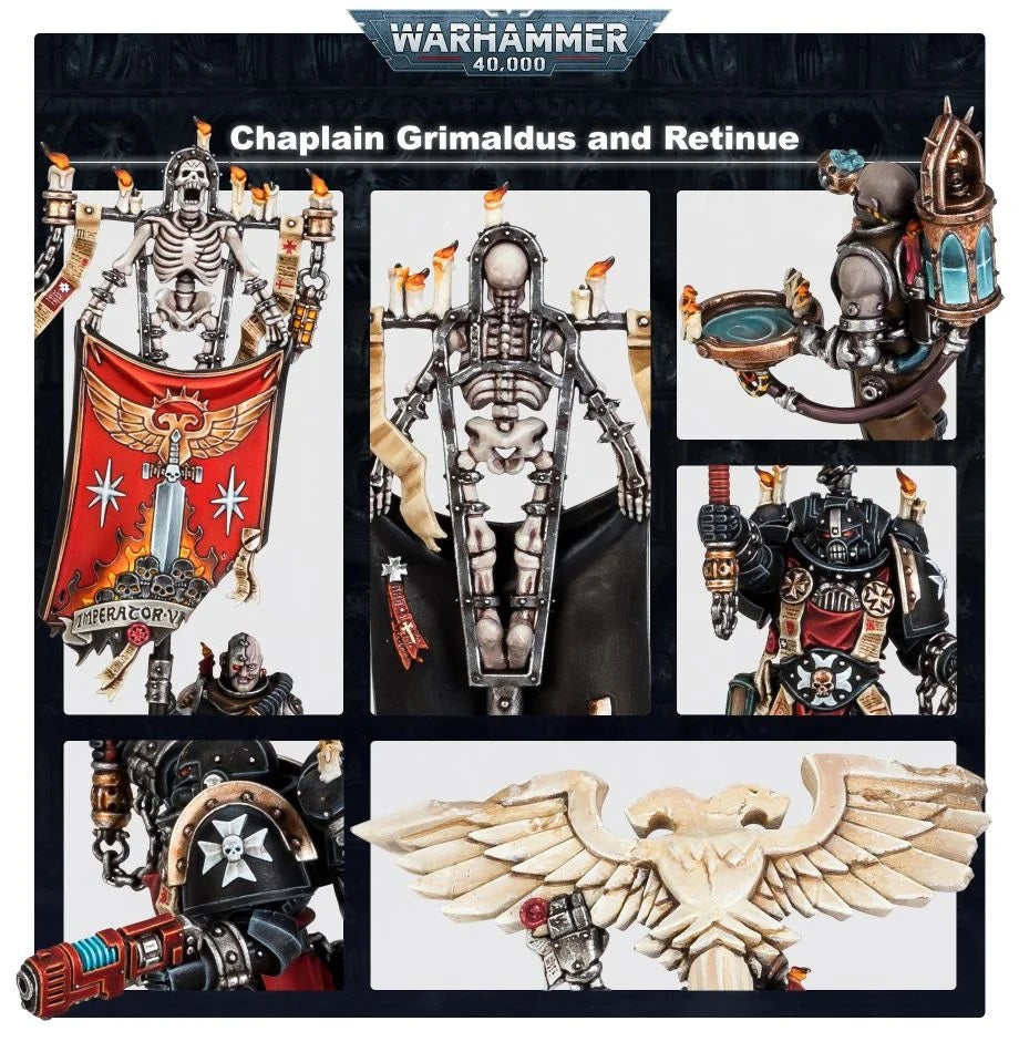 Black Templars: Chaplain Grimaldus & Retinue - 黑色聖堂格里瑪度斯教士及隨從