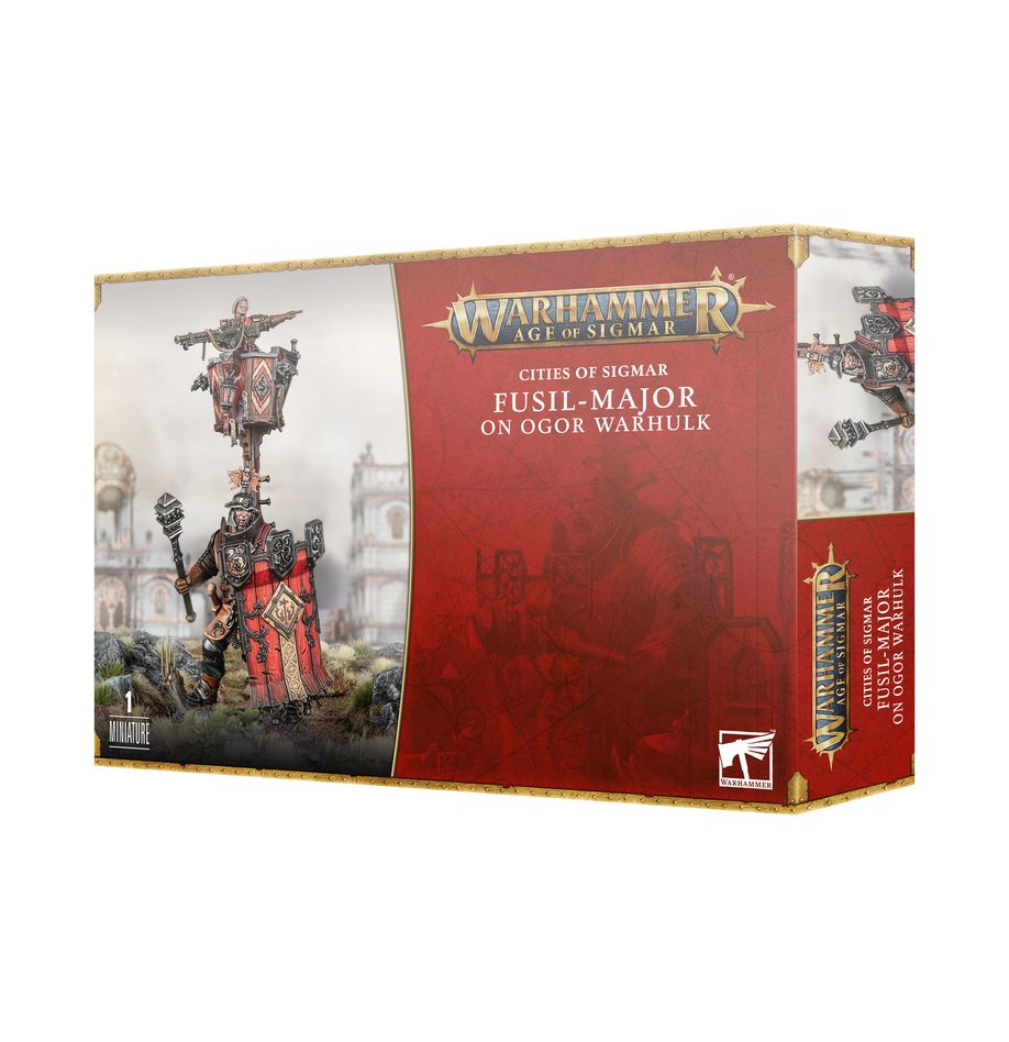 Cities Of Sigmar: Fusil-Major On Ogor Warhulk - 席格瑪眾城：燧發槍少校騎乘食人魔戰漢