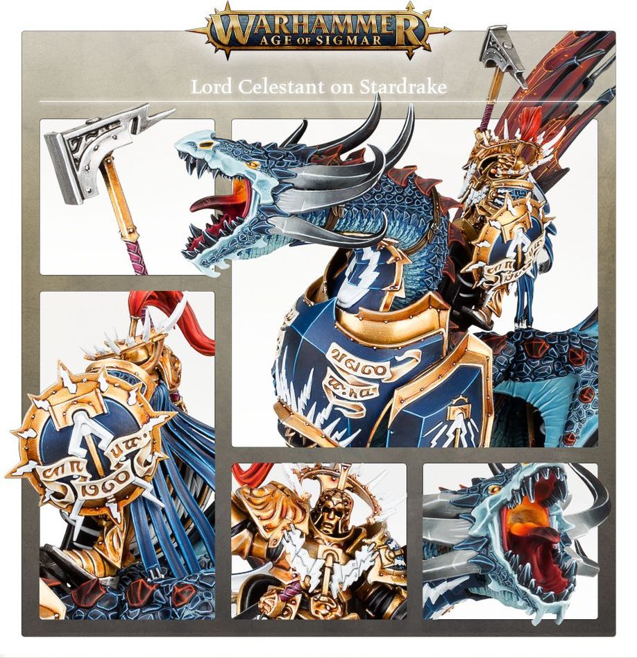 Stormcast Eternals: Lord-Celestant on Stardrake - 雷鑄神兵騎星龍的天界領主