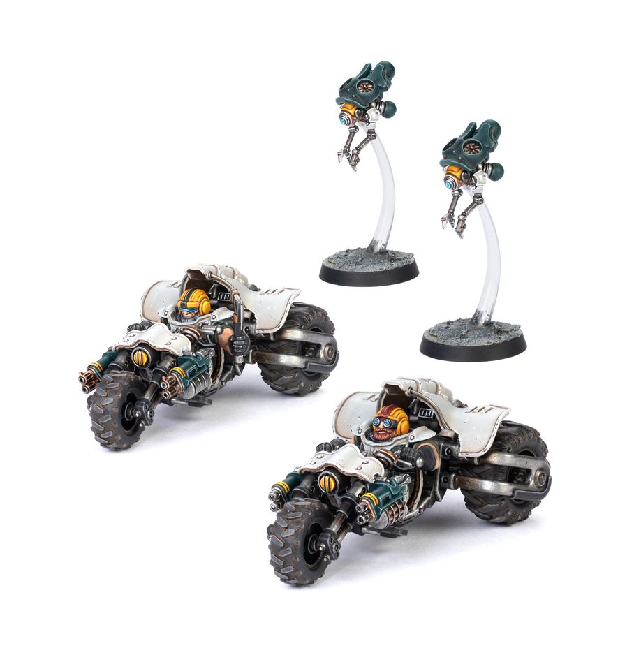 Necromunda: Ironhead Squat Svenotar Scout Trikes - 涅克羅蒙達：鐵頭矮人偵察三輪車