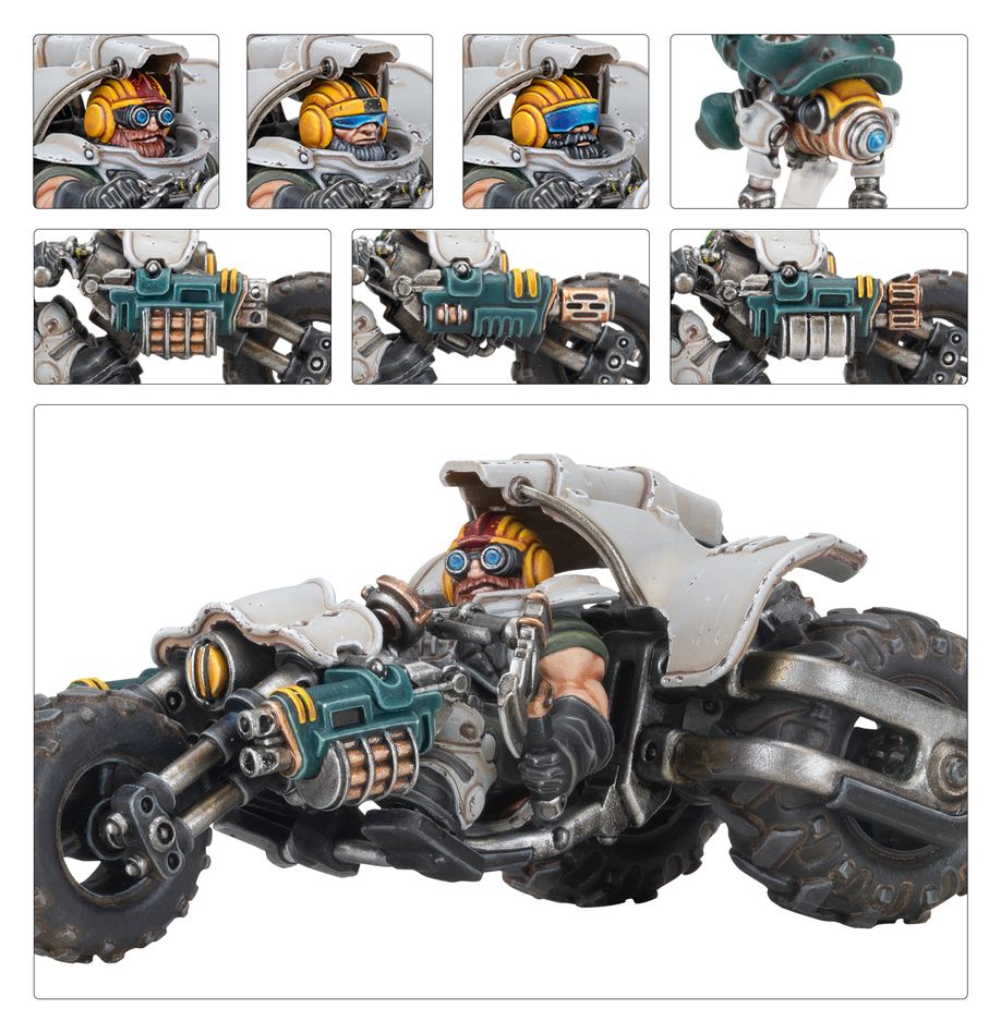 Necromunda: Ironhead Squat Svenotar Scout Trikes - 涅克羅蒙達：鐵頭矮人偵察三輪車