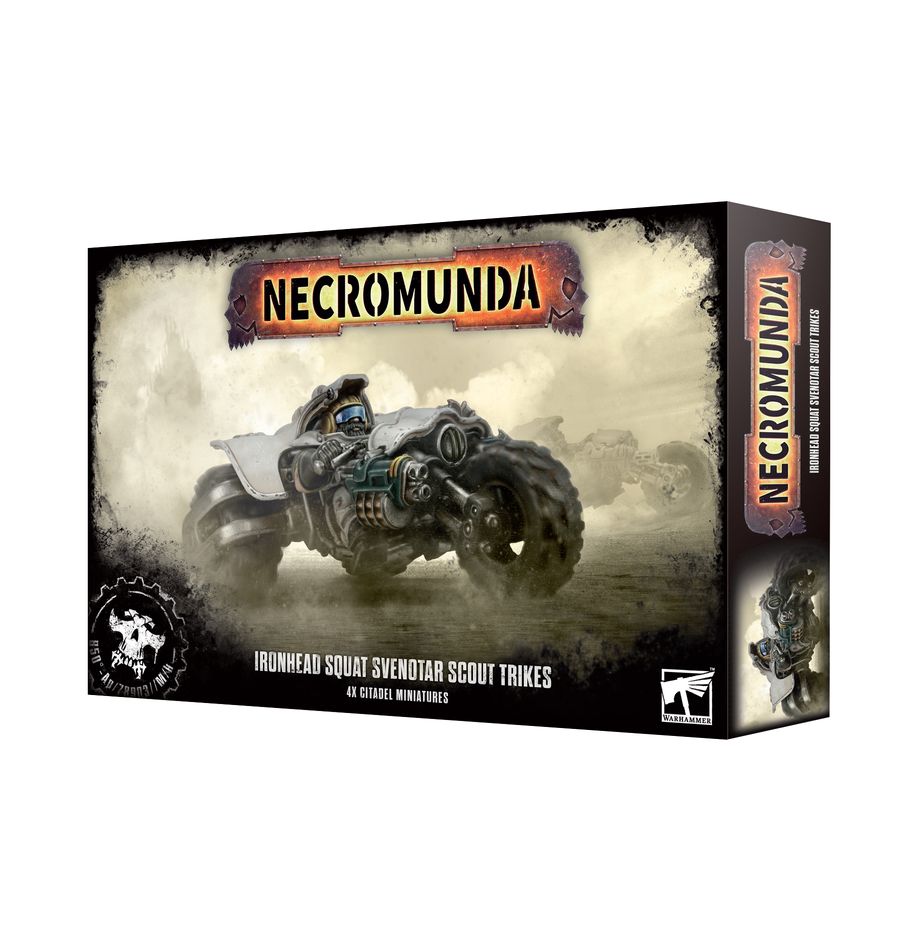 Necromunda: Ironhead Squat Svenotar Scout Trikes - 涅克羅蒙達：鐵頭矮人偵察三輪車