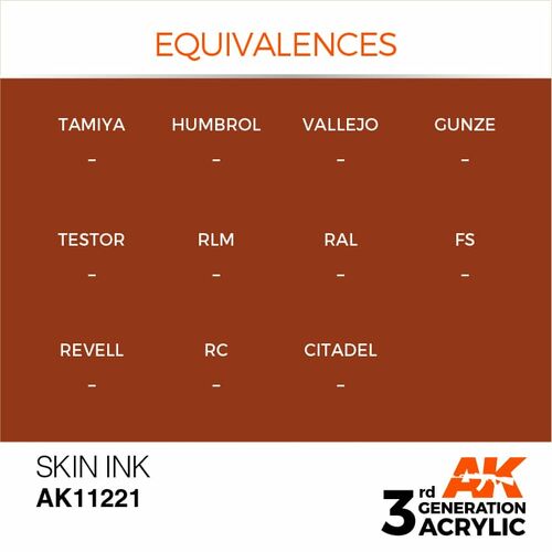 AK-11221 AK Interactive 3G Acrylic Skin INK 17ml