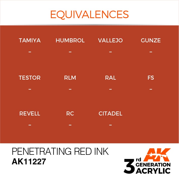 AK-11227 AK Interactive 3G Acrylic Penetrating Red INK 17ml