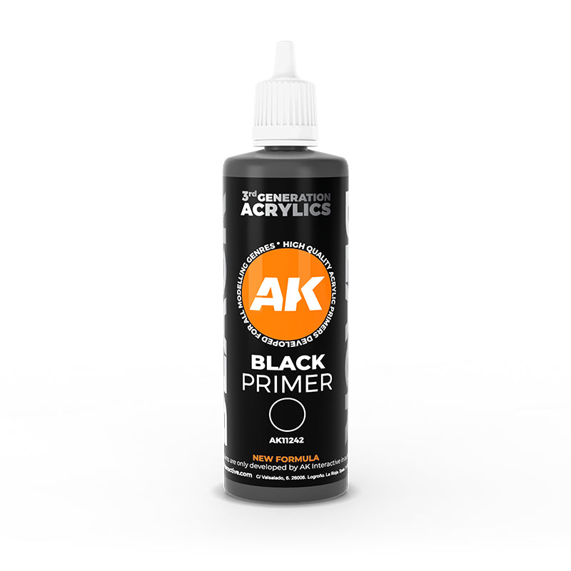 AK-11242 AK Interactive 3G Acrylic Black Primer 100ml