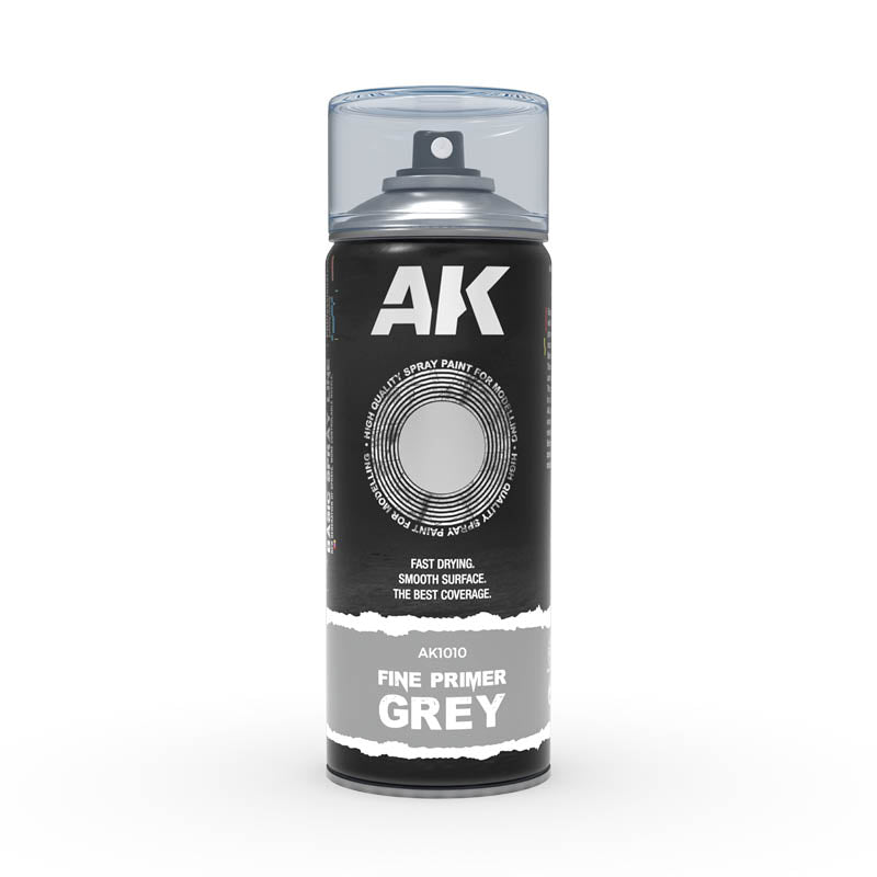 AK Sprays - Basic Colors - AK1010 Fine Primer Grey Spray 400ml