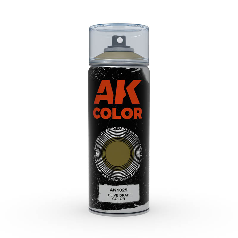 AK Sprays - Basic Colors - AK1025 Olive Drab Color Spray 150ml