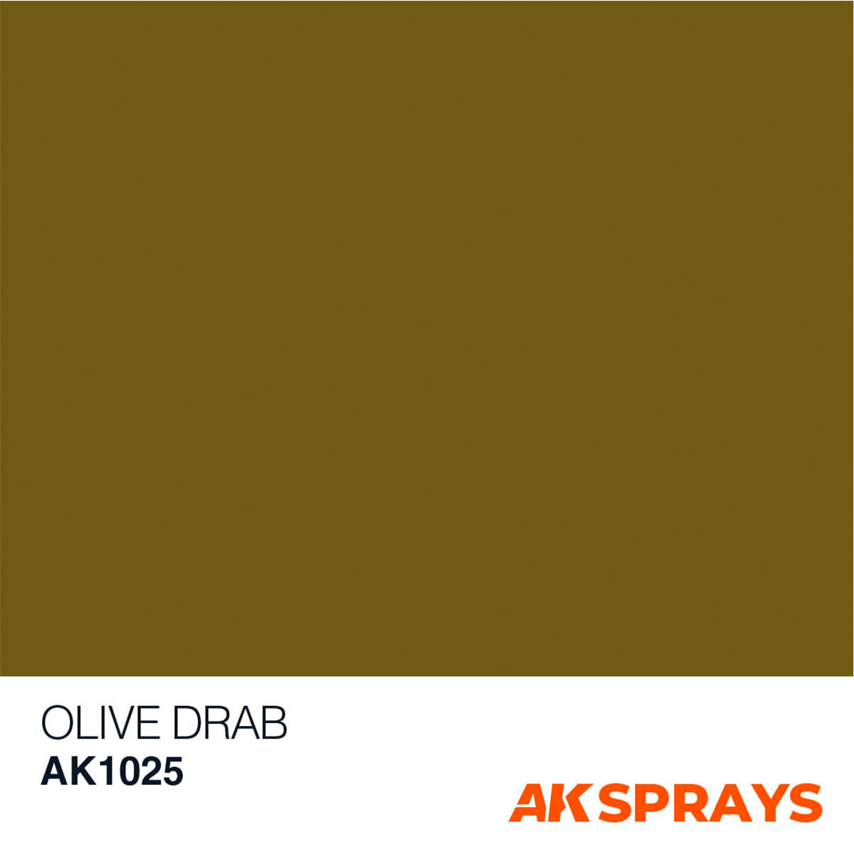 AK Sprays - Basic Colors - AK1025 Olive Drab Color Spray 150ml