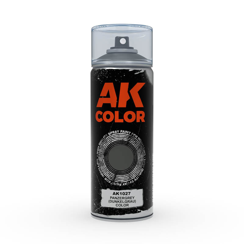 AK Sprays - Basic Colors - AK1027 Panzergrey (Dunkelgrau) Color Spray 150ml