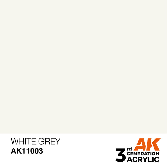 AK-11003 AK Interactive 3G Acrylic White Grey 17ml