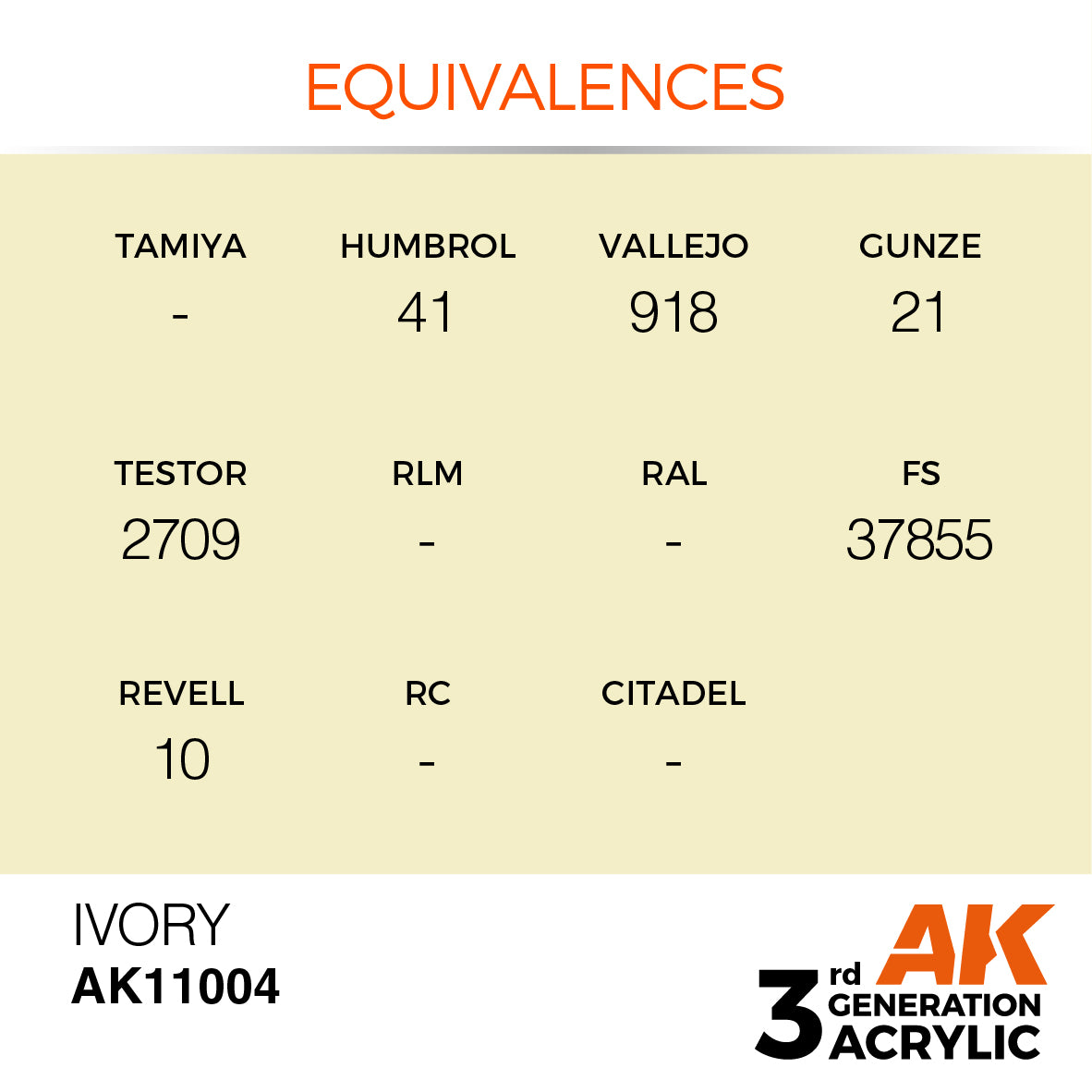 AK-11004 AK Interactive 3G Acrylic Ivory 17ml