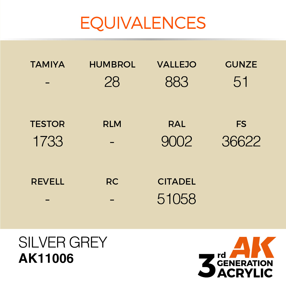 AK-11006 AK Interactive 3G Acrylic Silver Grey 17ml