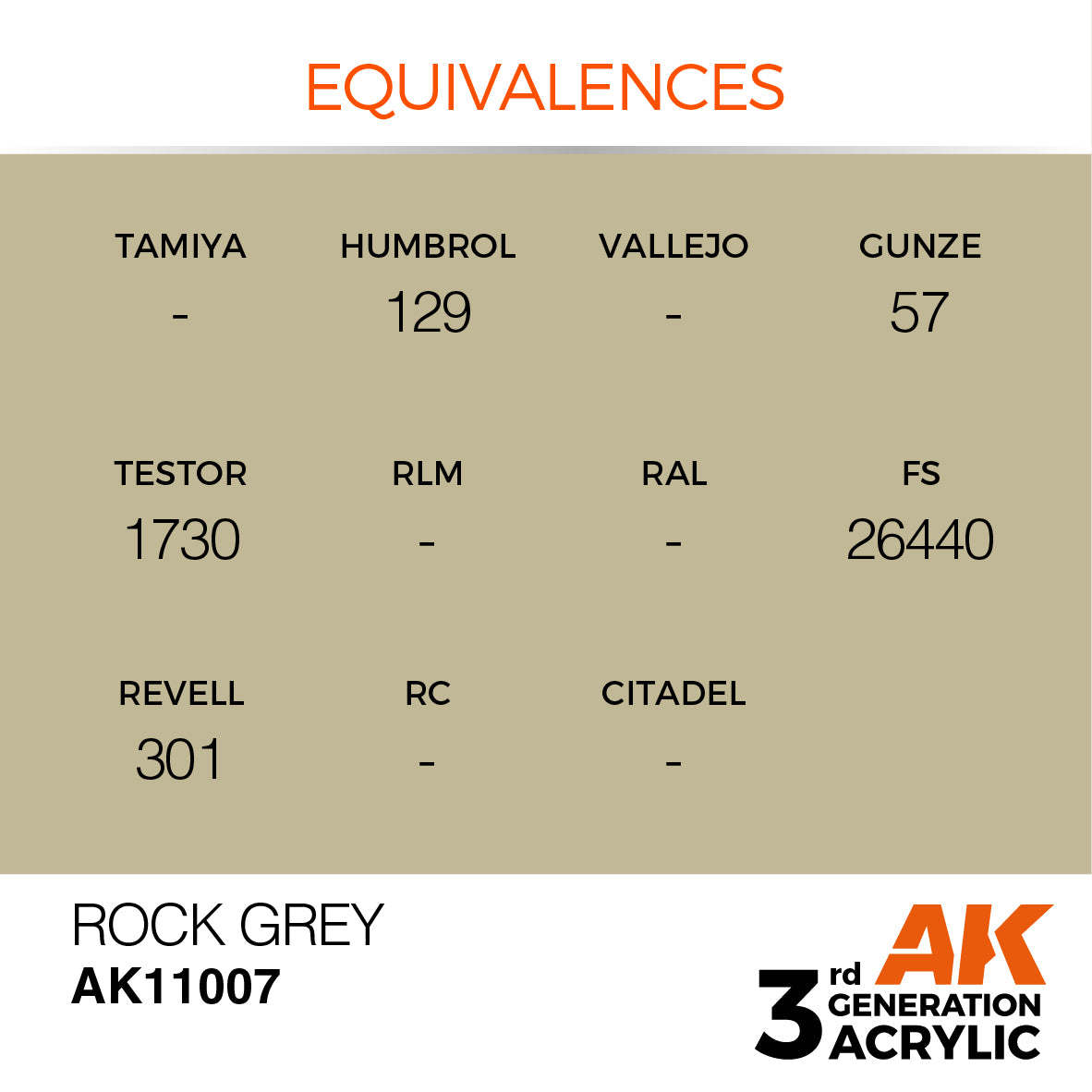 AK-11007 AK Interactive 3G Acrylic Rock Grey 17ml