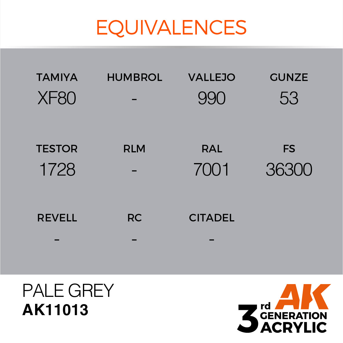 AK-11013 AK Interactive 3G Acrylic Pale Grey 17ml