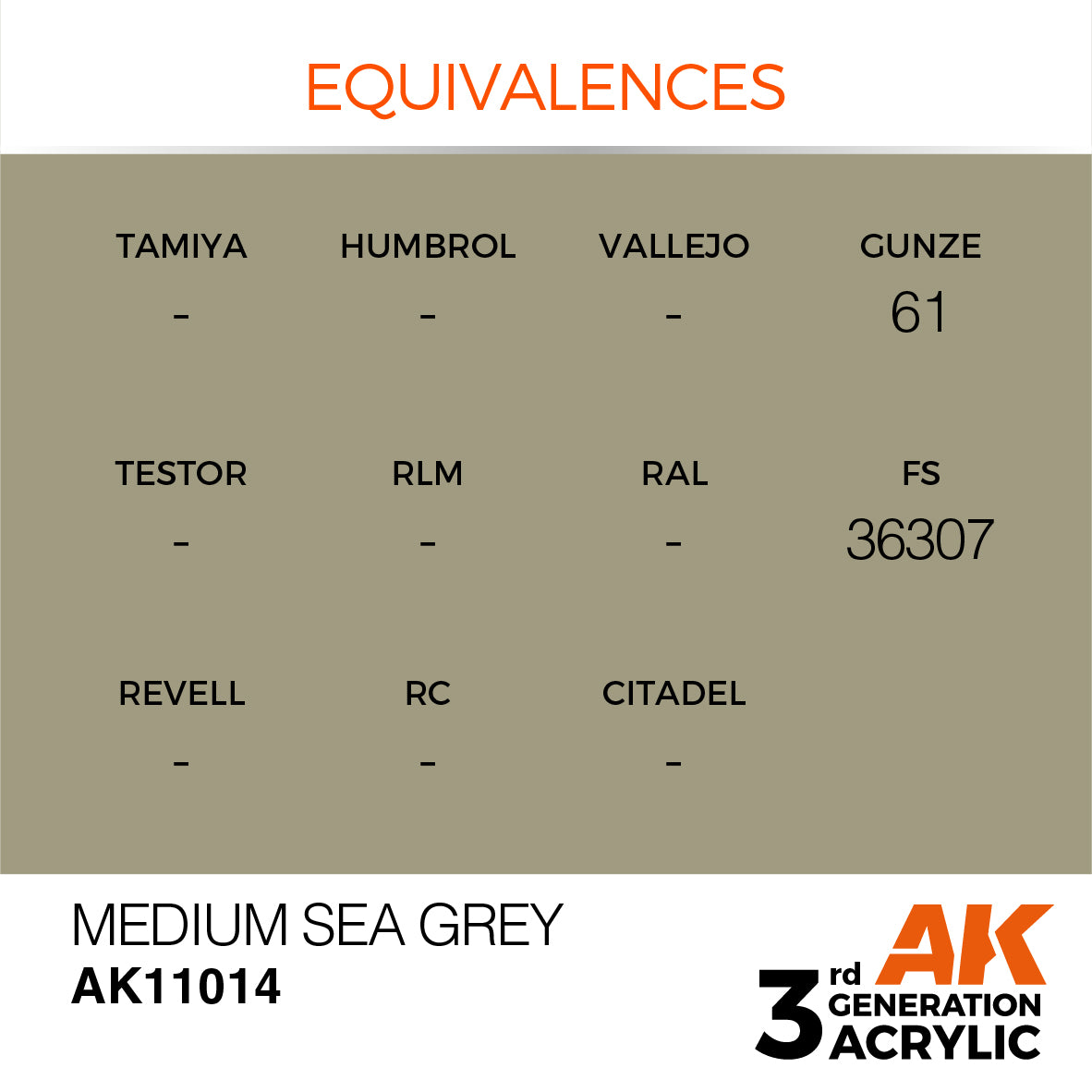 AK-11014 AK Interactive 3G Acrylic Medium Sea Grey 17ml