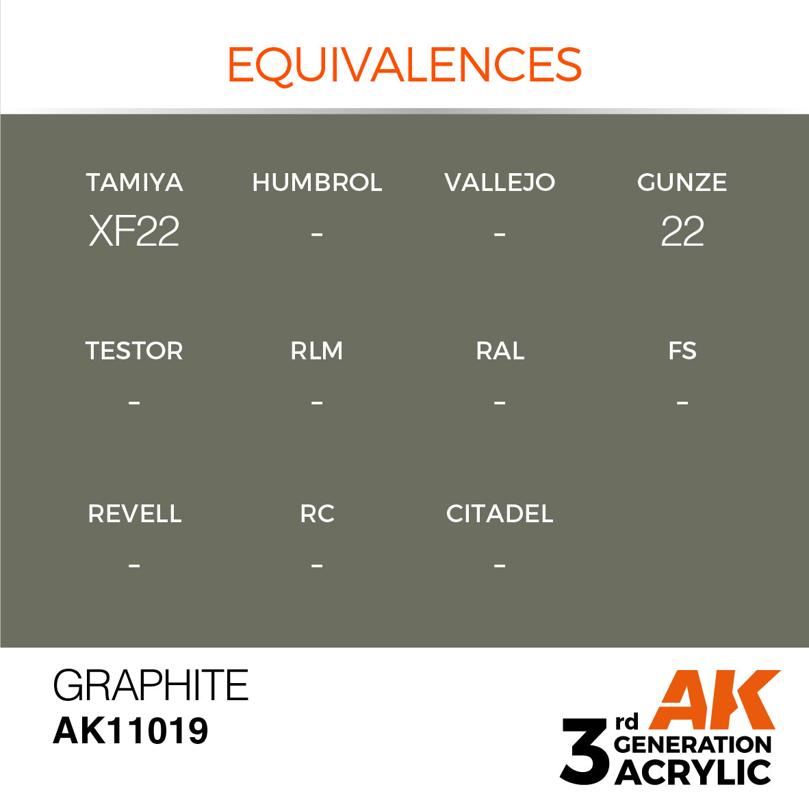 AK-11019 AK Interactive 3G Acrylic Graphite 17ml