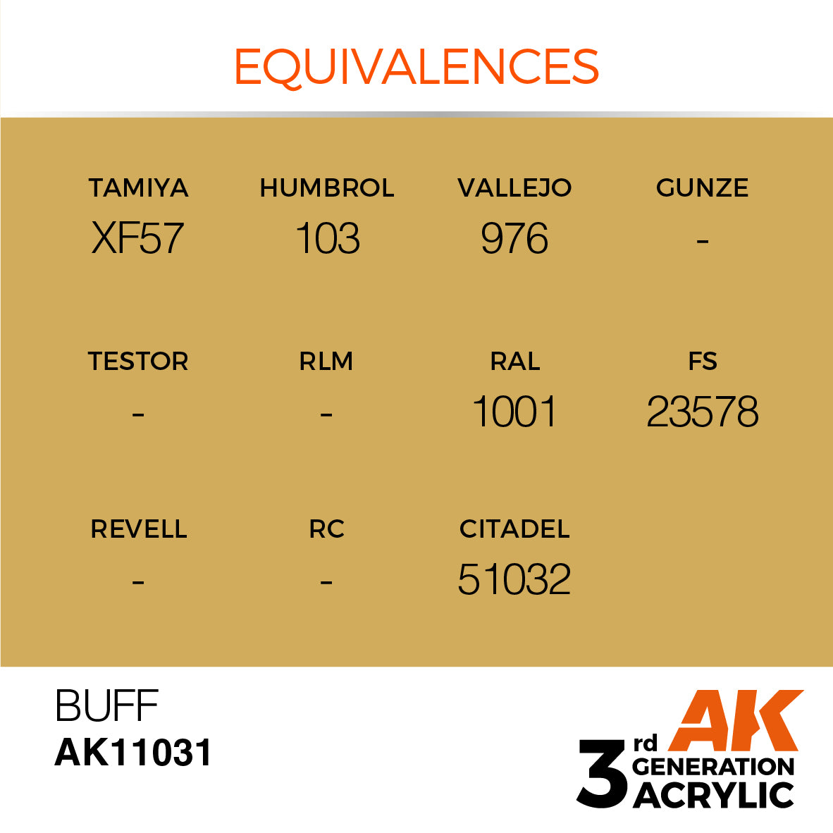 AK-11031 AK Interactive 3G Acrylic Buff 17ml