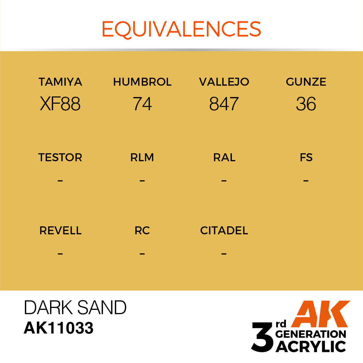 AK-11033 AK Interactive 3G Acrylic Dark Sand 17ml