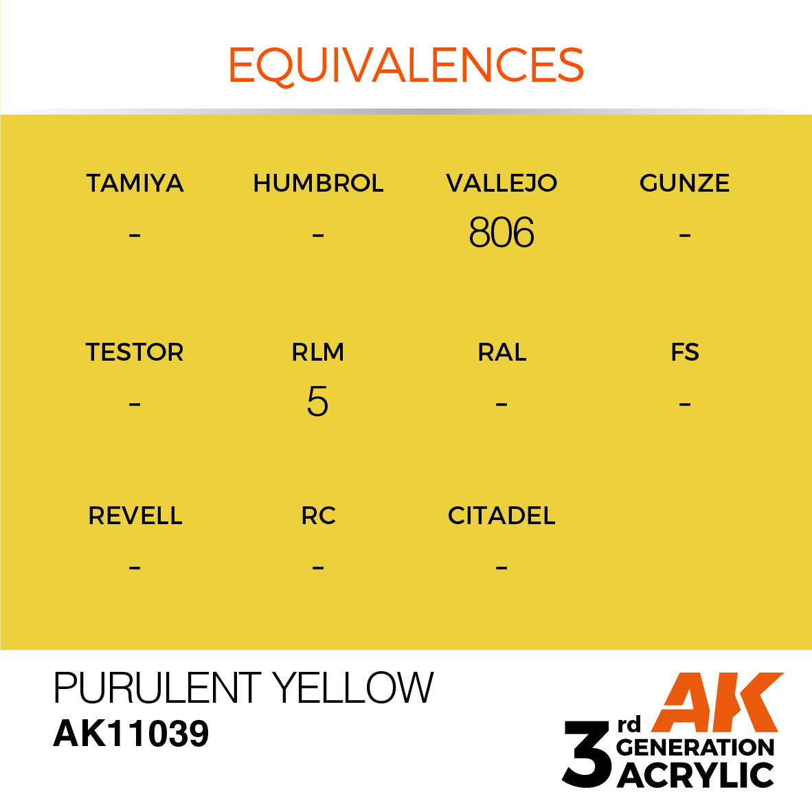 AK-11039 AK Interactive 3G Acrylic Purulent Yellow 17ml