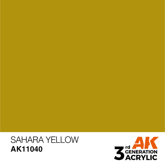 AK-11040 AK Interactive 3G Acrylic Sahara Yellow 17ml