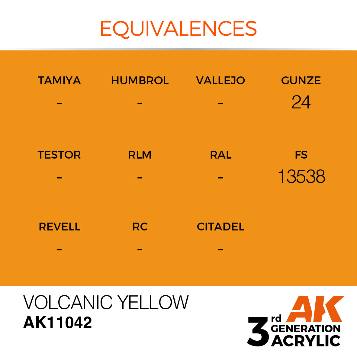 AK-11042 AK Interactive 3G Acrylic Volcanic Yellow 17ml