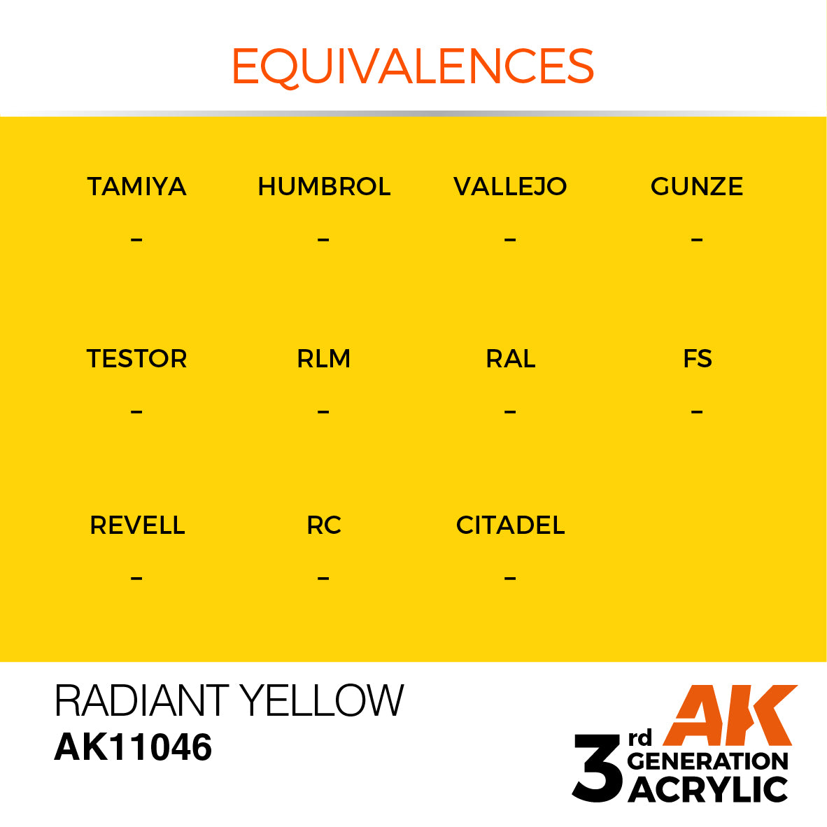 AK-11046 AK Interactive 3G Acrylic Radiant Yellow 17ml